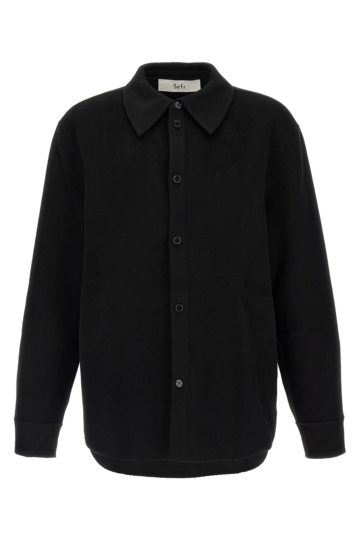 lenny shirt in double face virgin wool and cashmere fabric
