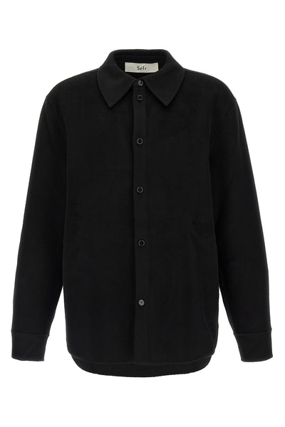 lenny shirt in double face virgin wool and cashmere fabric
