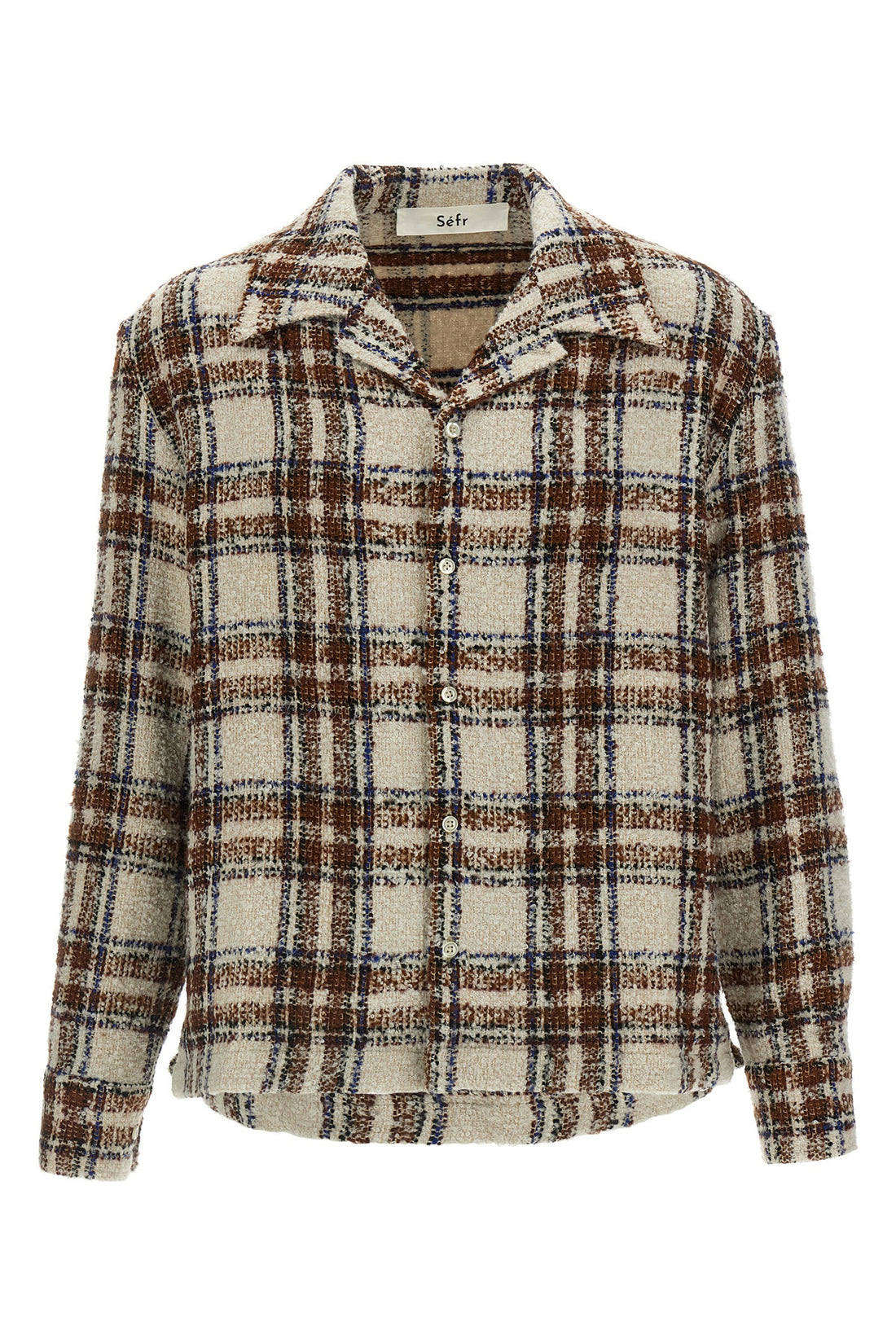 SÉFR L ojai shirt in textured bouclé yarn