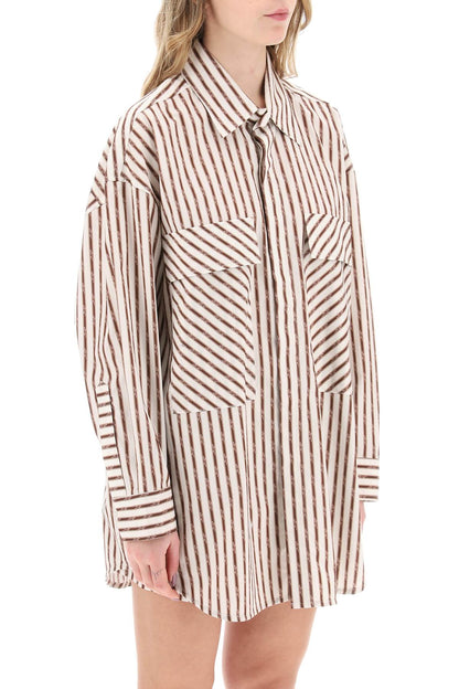 striped maxi shirt