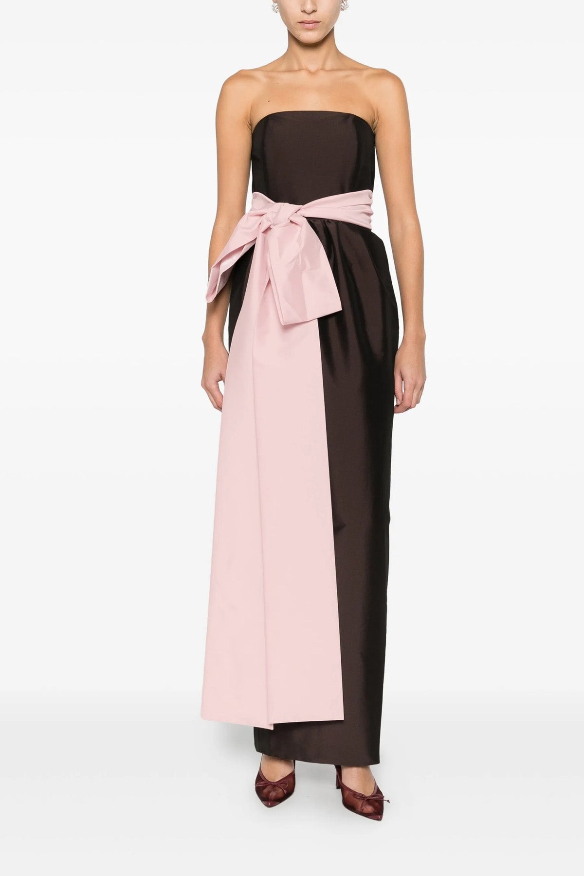 long lina taffeta dress