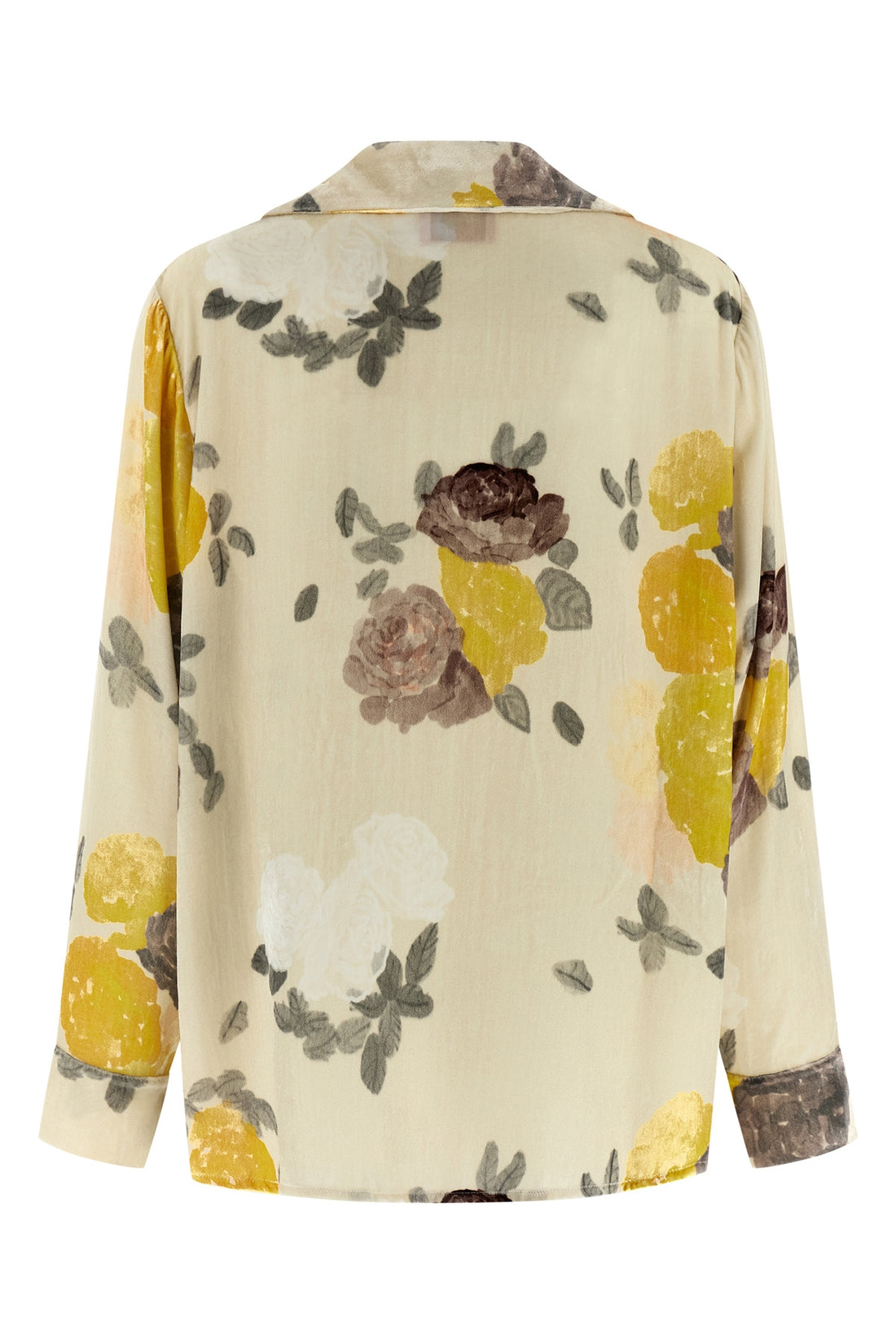 BERNADETTE 38 hand-drawn auscot pink print velvet shirt louis in pajama style