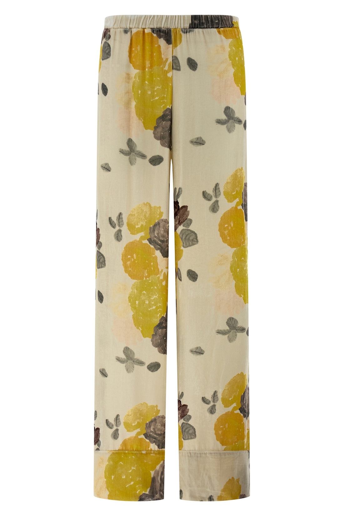 BERNADETTE 38 hand-drawn louis velvet pants in pink print pajama