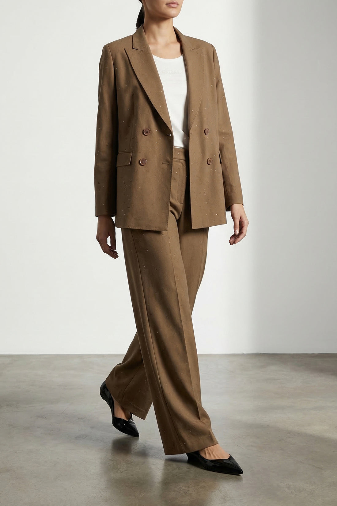 HERNO 38 viscose and linen blend pants
