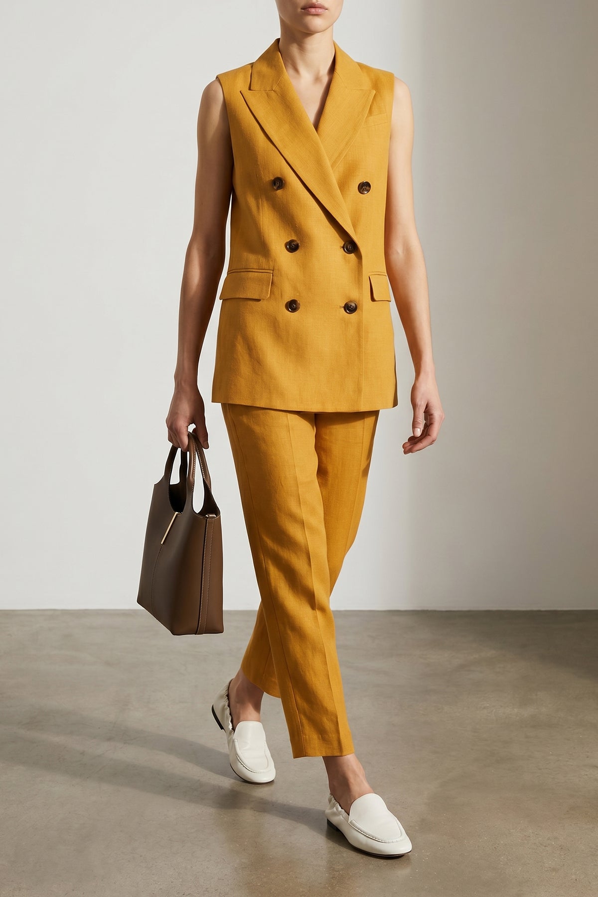 light linen tailored trousers