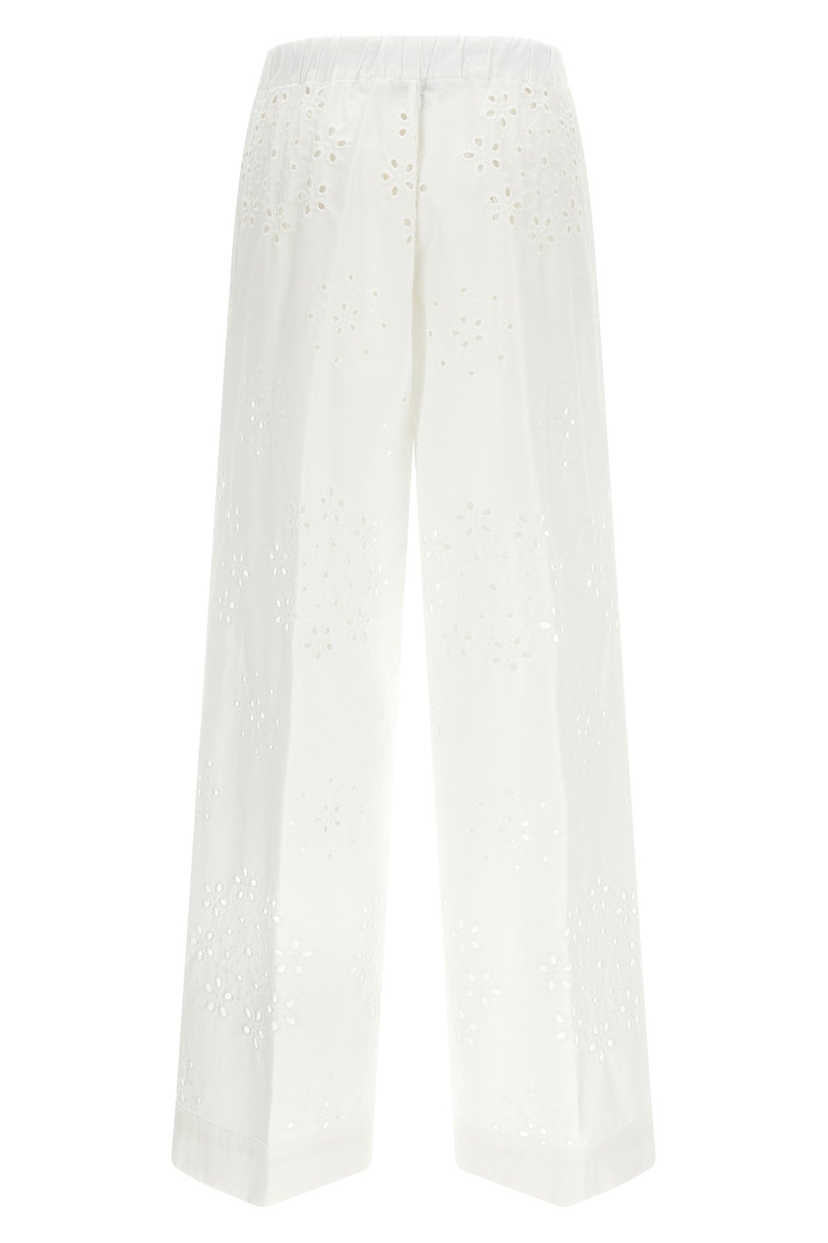 broderie anglaise cotton pants