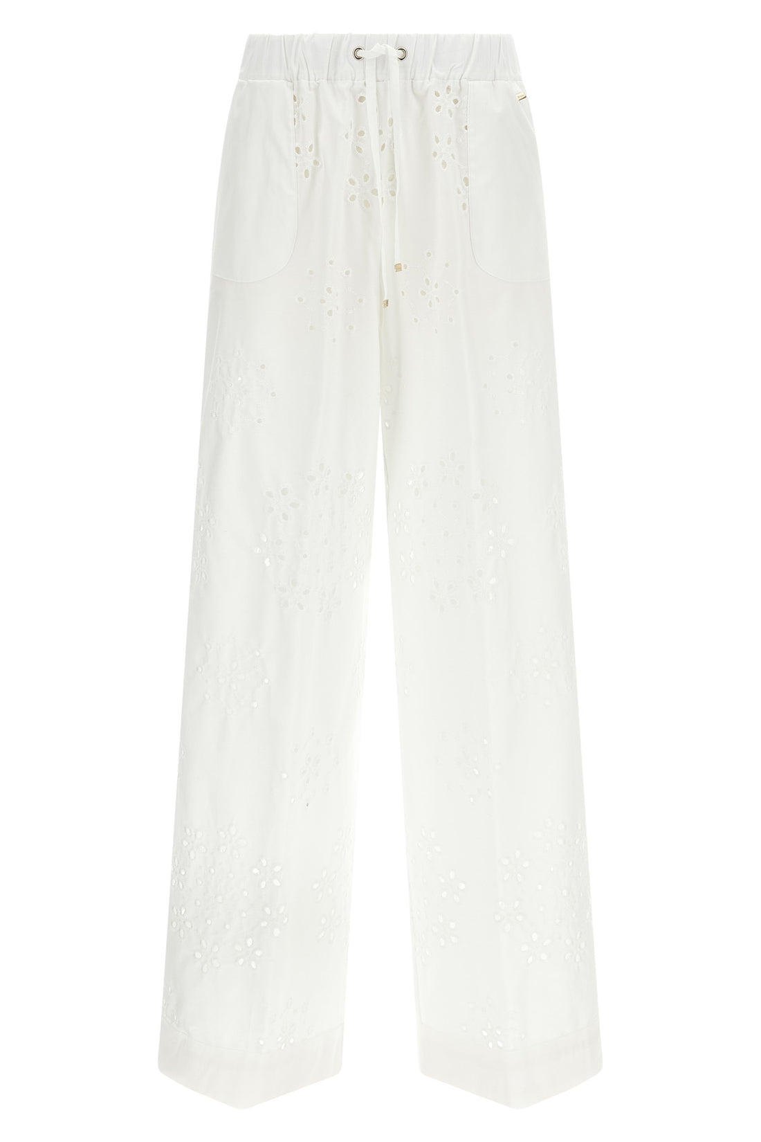 HERNO 40 broderie anglaise cotton pants