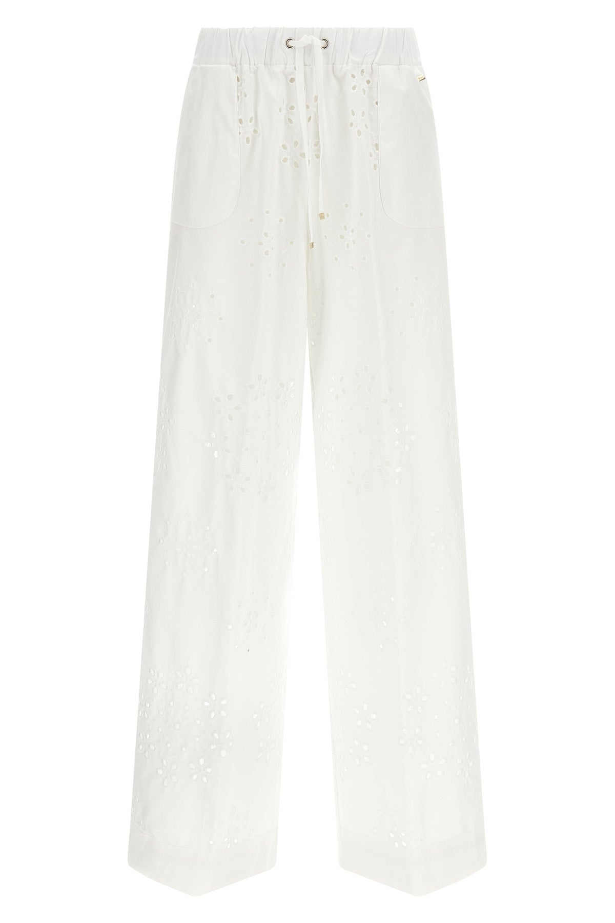 broderie anglaise cotton pants