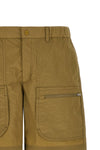 cargo bermuda shorts in ultralight wrinkled technical fabric