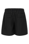 cargo bermuda shorts in ultralight wrinkled technical fabric