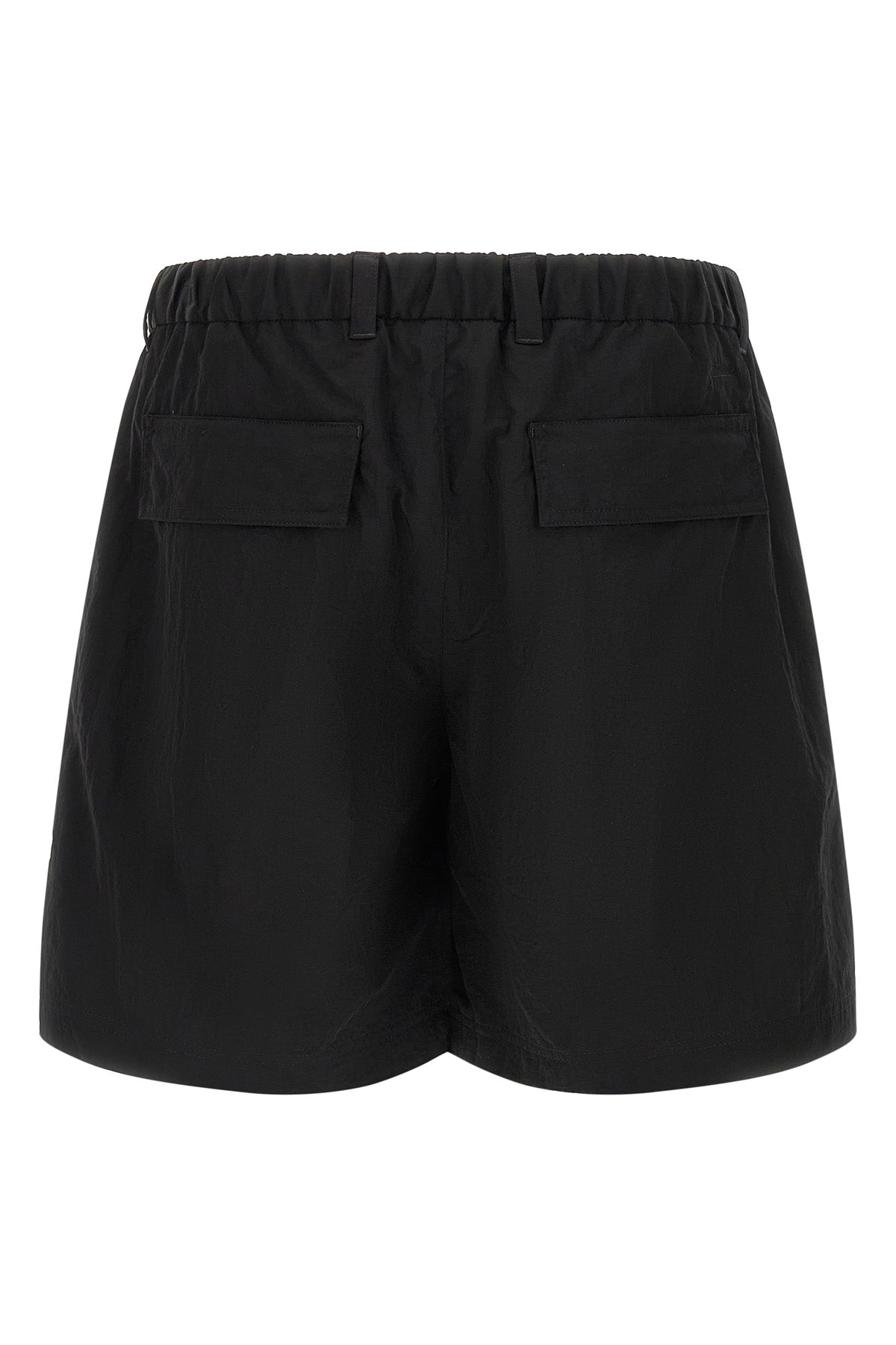 cargo bermuda shorts in ultralight wrinkled technical fabric