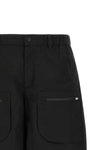 cargo bermuda shorts in ultralight wrinkled technical fabric