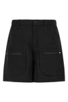 cargo bermuda shorts in ultralight wrinkled technical fabric