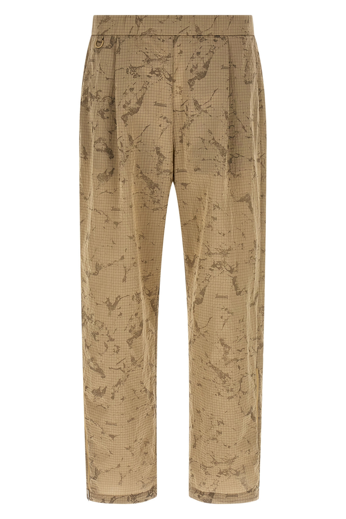 LAMINAR L shiny nylon ripstop pants