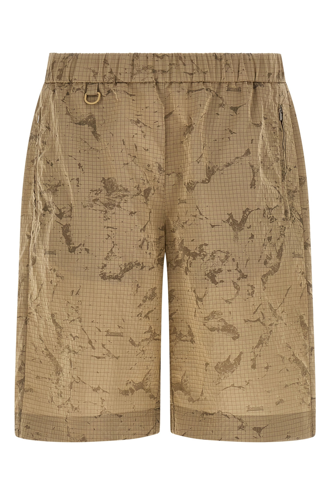 LAMINAR L shiny nylon ripstop bermuda shorts