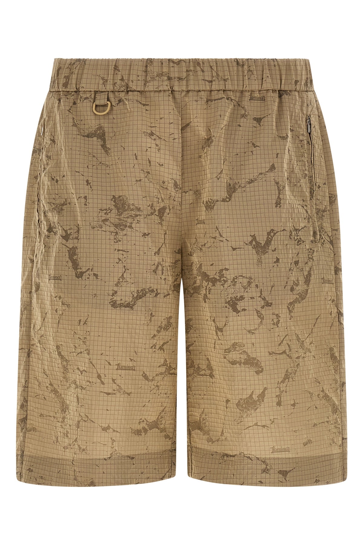 shiny nylon ripstop bermuda shorts