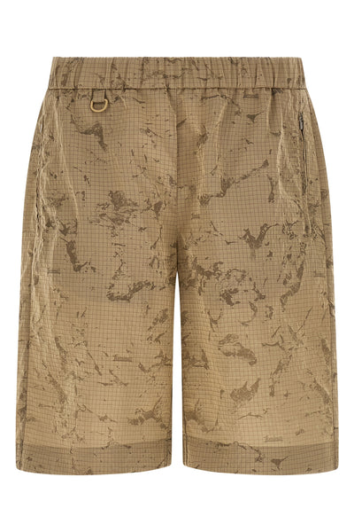 shiny nylon ripstop bermuda shorts