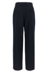 sharewood trousers in cotton blend and moiré viscose