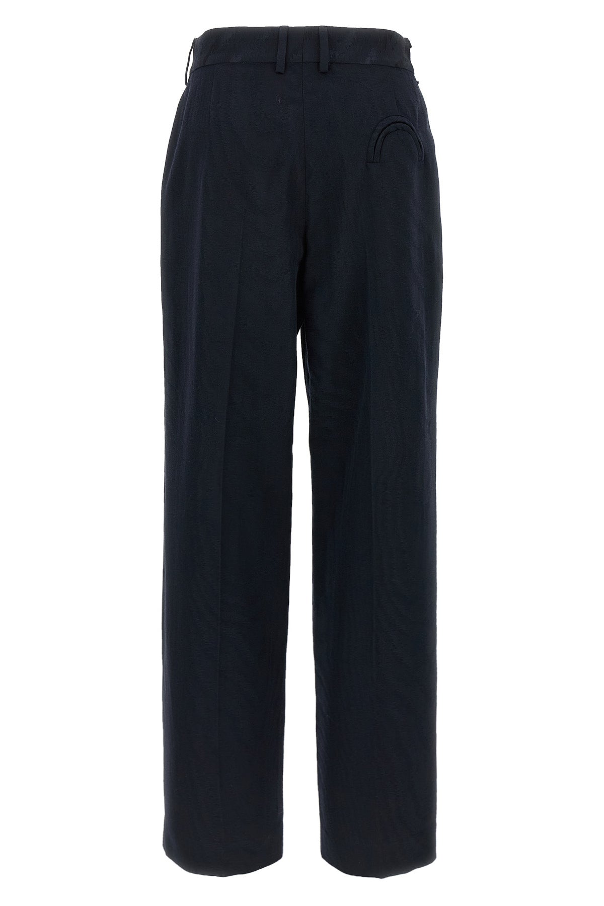 sharewood trousers in cotton blend and moiré viscose