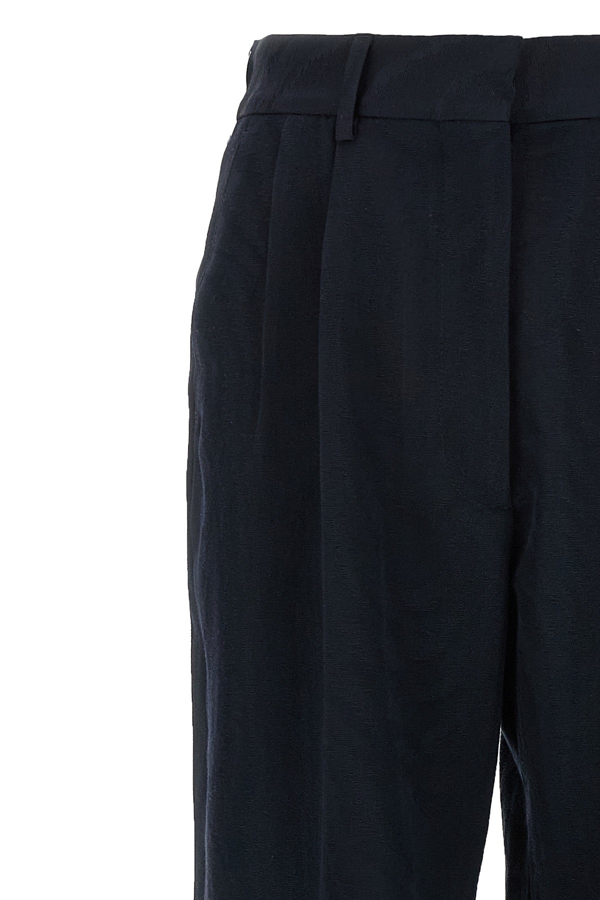 sharewood trousers in cotton blend and moiré viscose