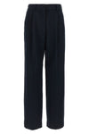 sharewood trousers in cotton blend and moiré viscose
