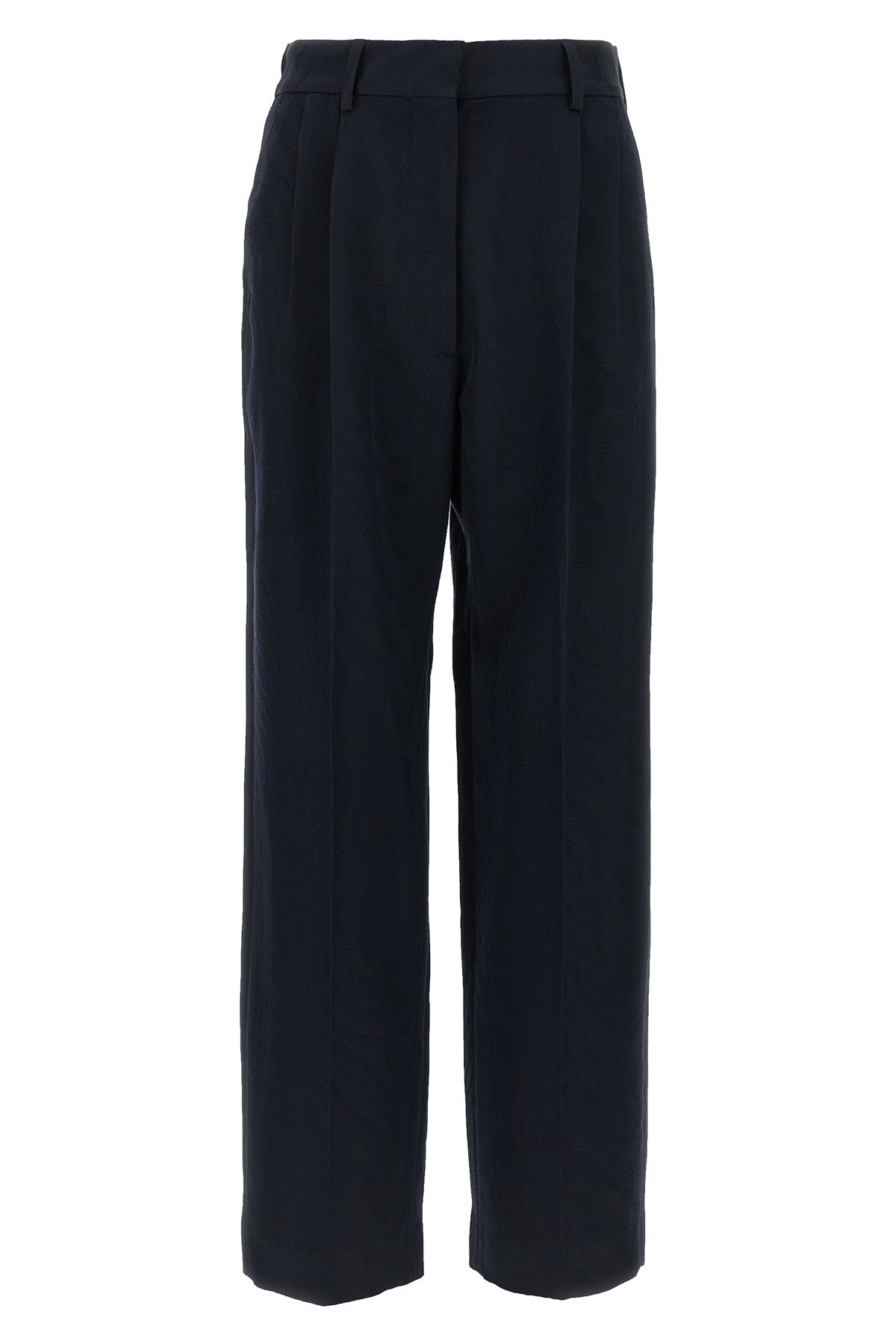 sharewood trousers in cotton blend and moiré viscose