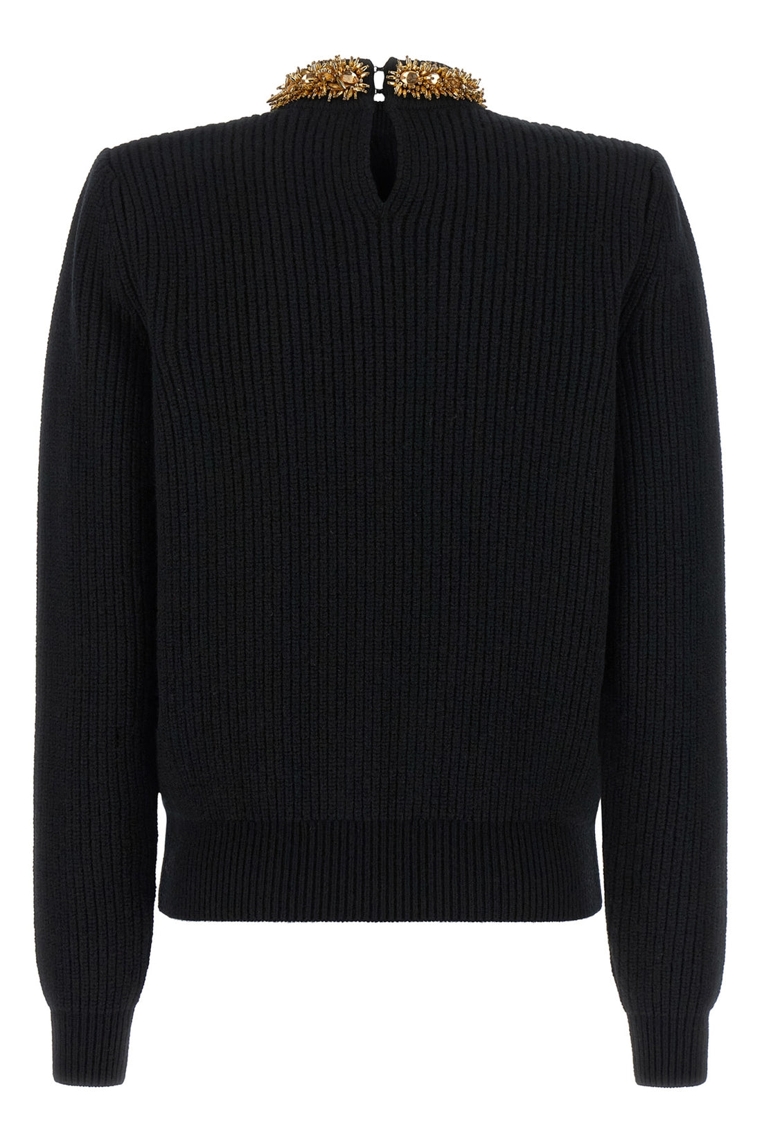 BALMAIN 36 the balmain sweater in cashmere and virgin wool blend defines a structured and s