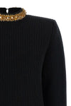 the balmain sweater in cashmere and virgin wool blend defines a structured and s