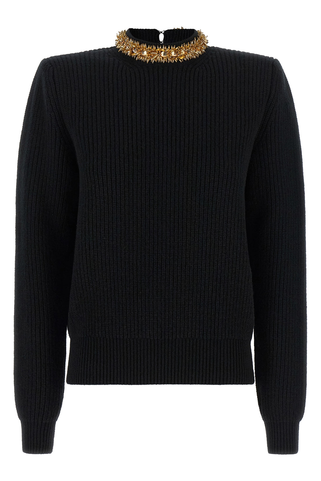 BALMAIN 36 the balmain sweater in cashmere and virgin wool blend defines a structured and s