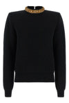 the balmain sweater in cashmere and virgin wool blend defines a structured and s
