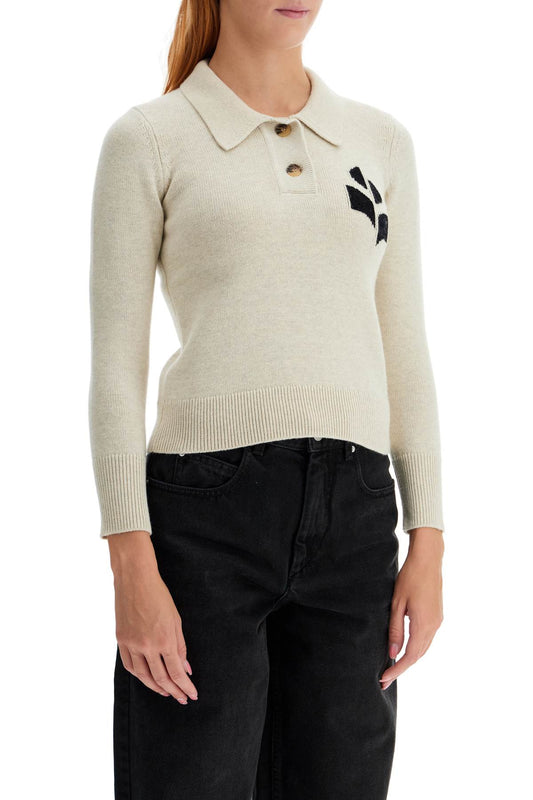 cotton and wool nola polo pullover