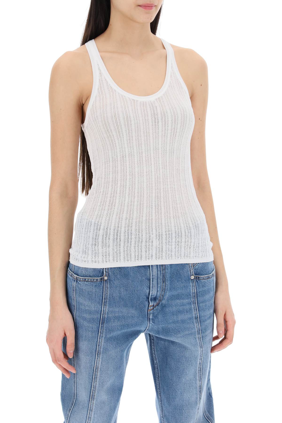 &quot;perforated knit top