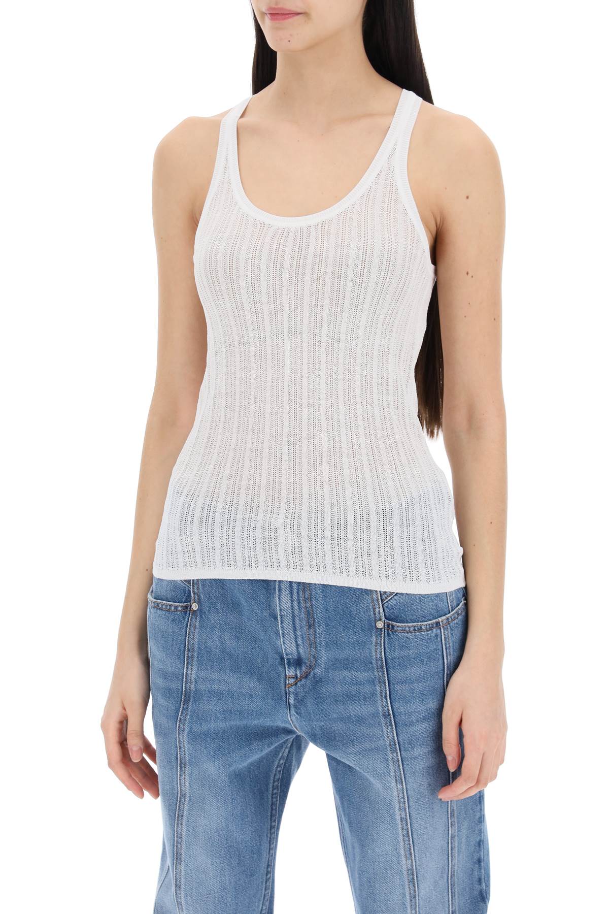 &quot;perforated knit top