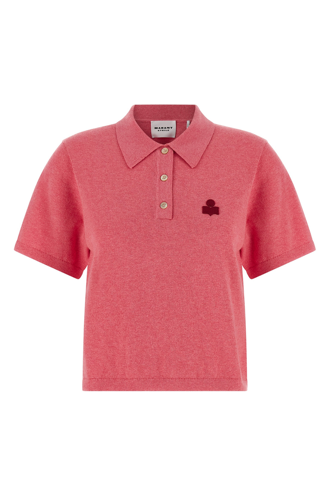 MARANT ETOILE 36 althea polo shirt in cotton and wool blend