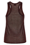 the isabel marant cevara top defines a tight silhouette through a thin semi-tr
