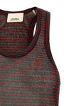 the isabel marant cevara top defines a tight silhouette through a thin semi-tr