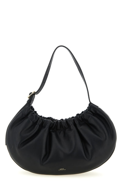 ninon hoop shoulder bag in soft cowhide leather