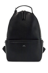 black unisex backpack in polyurethane with adjustable straps