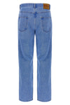 bleached coated cotton denim jeans