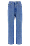 bleached coated cotton denim jeans