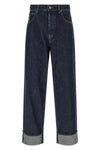 rigid cotton denim jeans