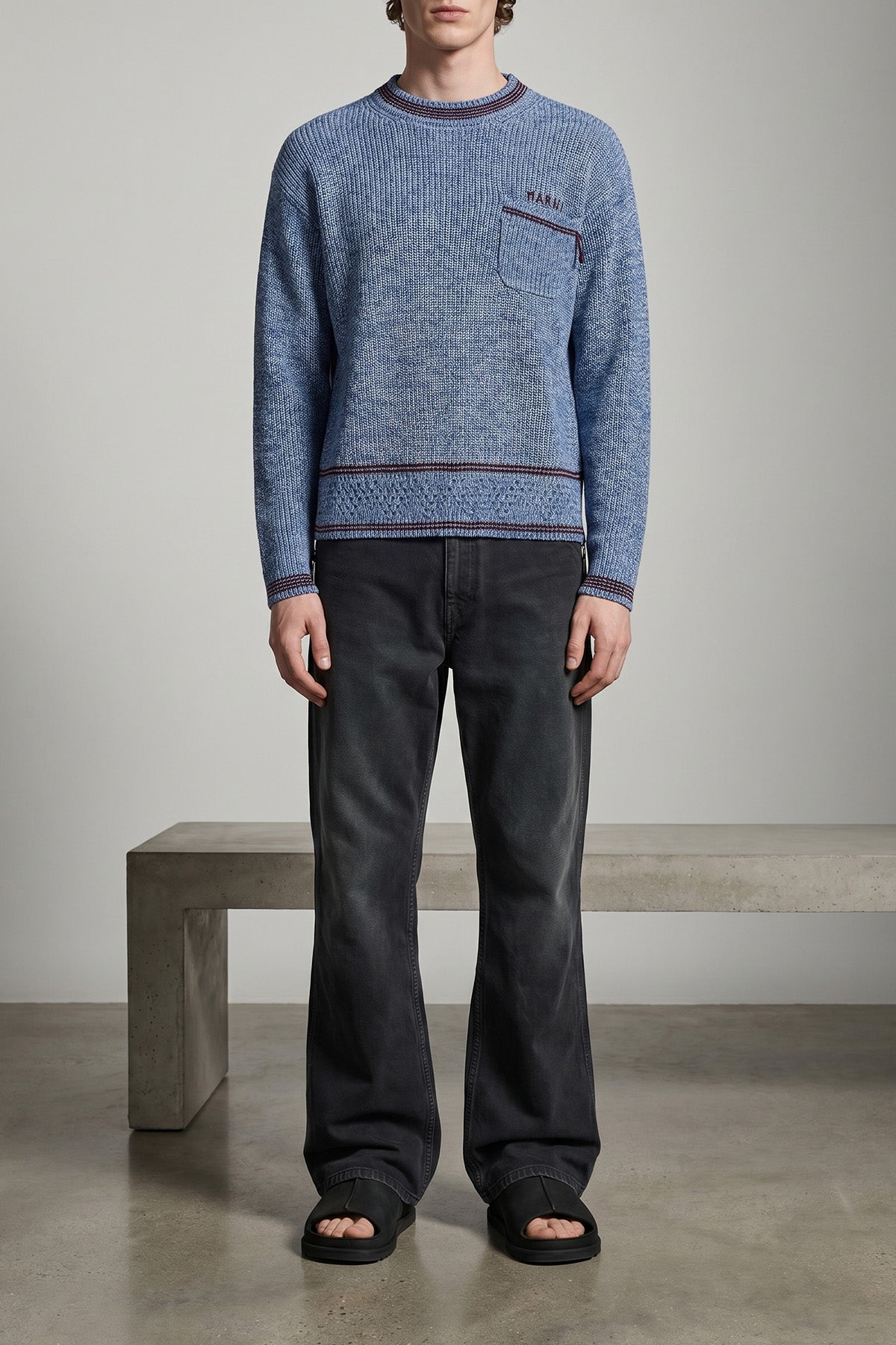 cargo jeans in cotton denim