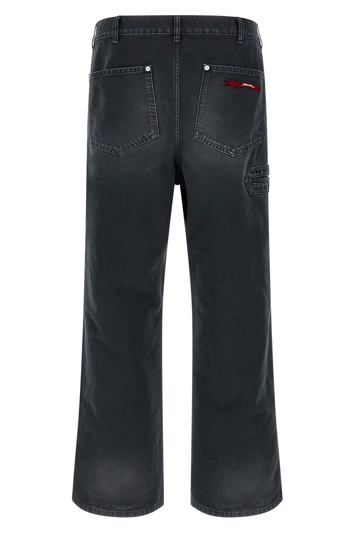 cargo jeans in cotton denim