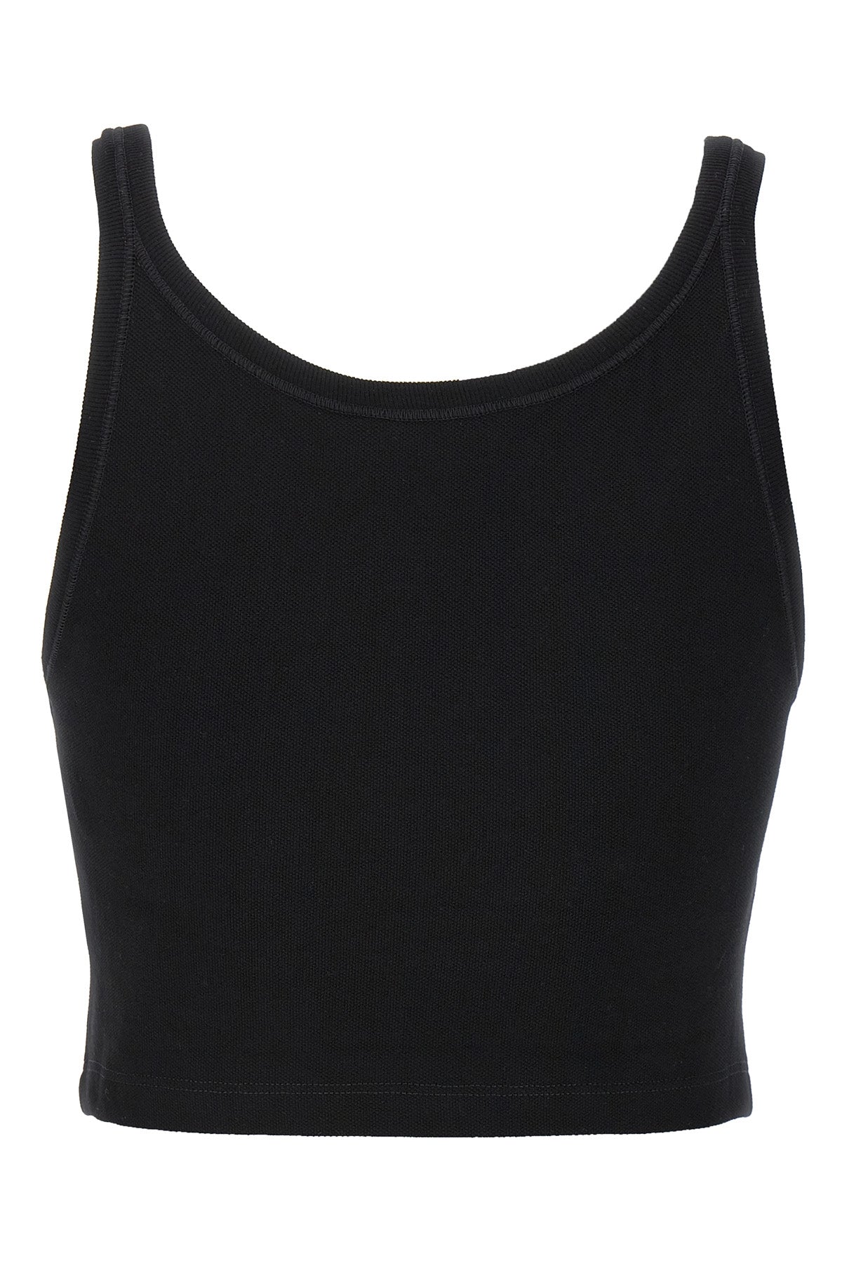 classic logo crop tank top in cotton