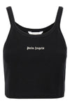 classic logo crop tank top in cotton