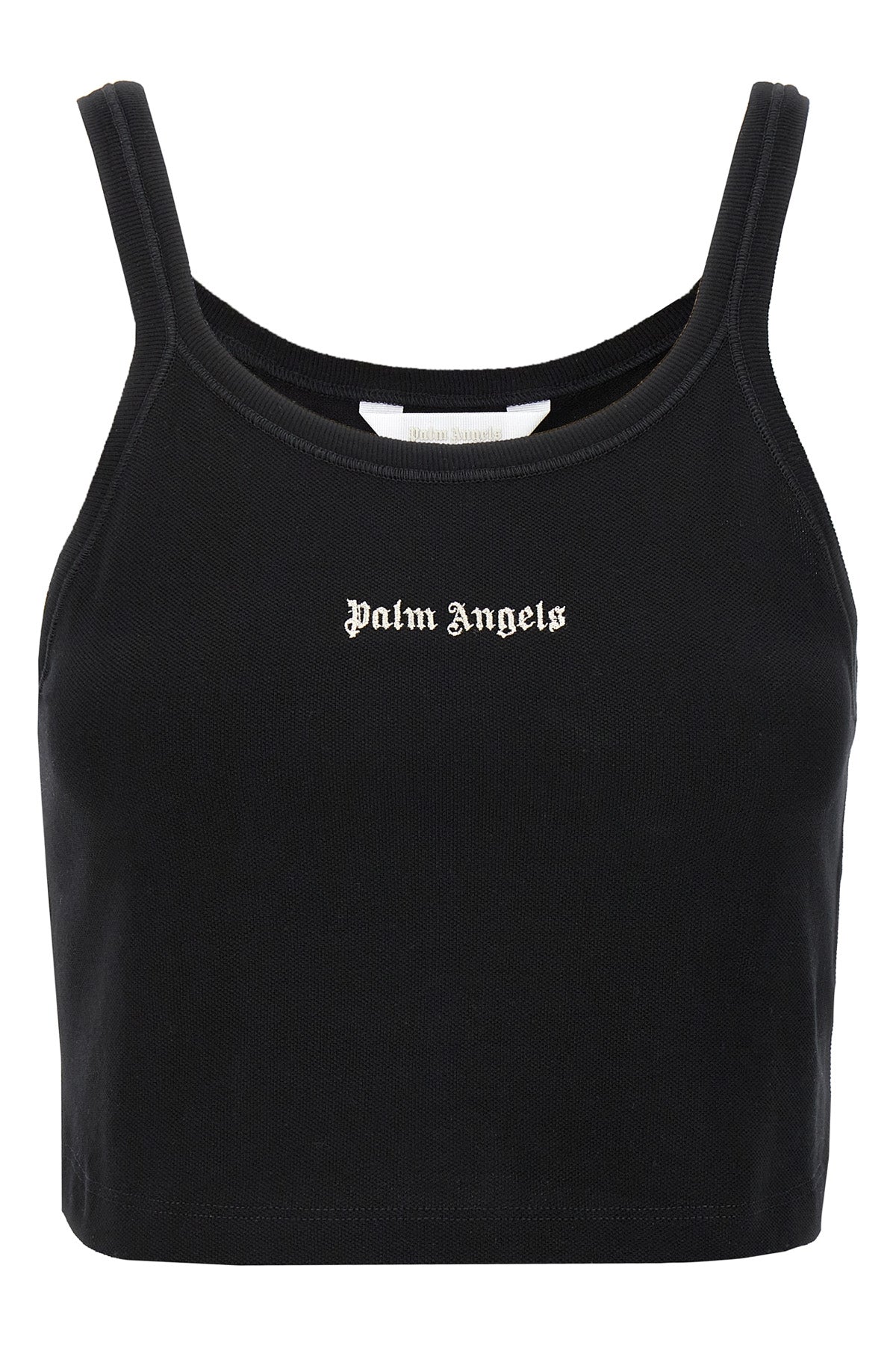 classic logo crop tank top in cotton