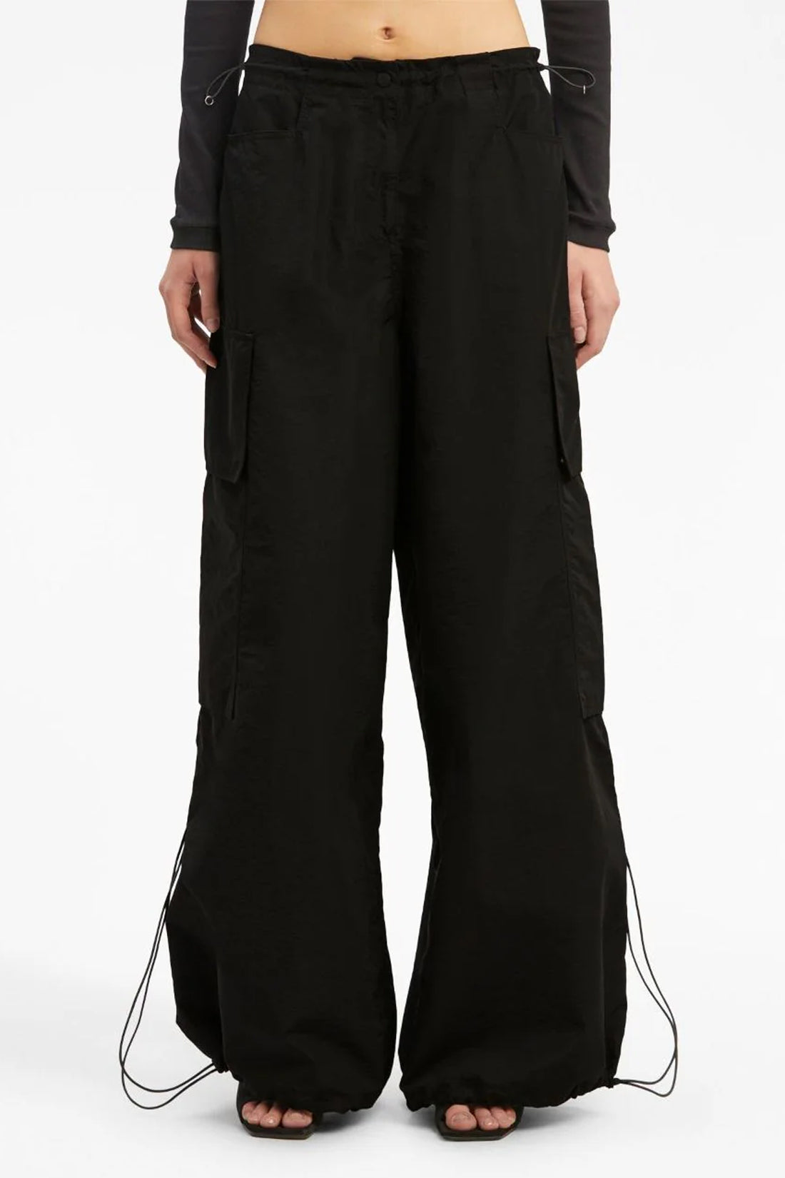 PALM ANGELS 40 parachute pants in nylon