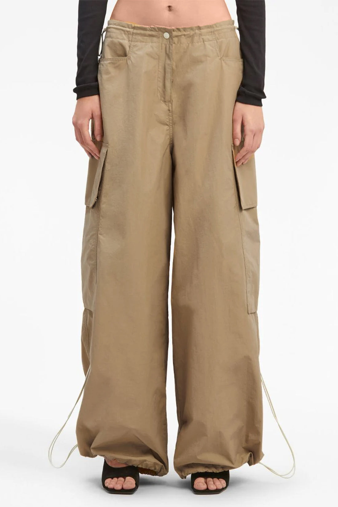 PALM ANGELS 40 parachute pants in nylon