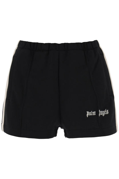 track shorts with contrast bands