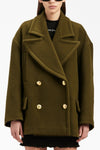 double-breasted wool coat
